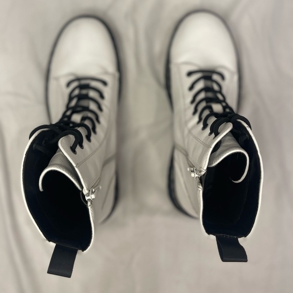 Sincerley Jules Harley white Combat Boot Laceup brand New size 9 - Picture 6 of 16